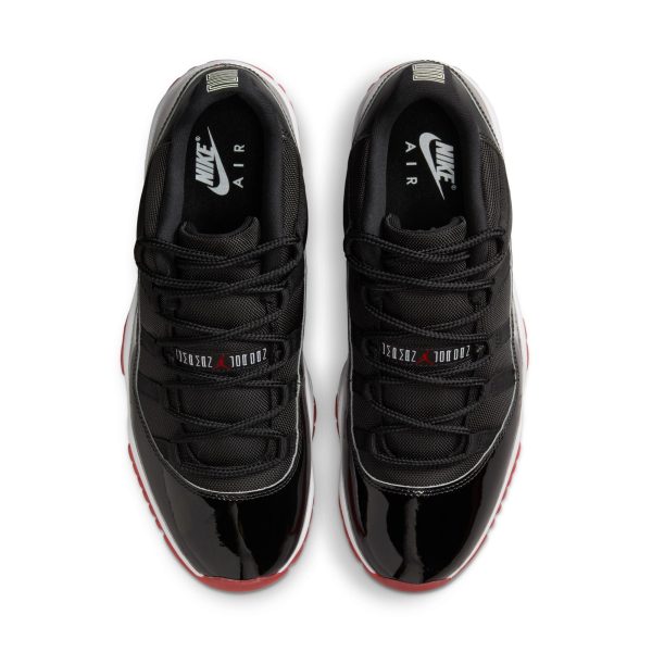 air jordan 11 retro low black/varsity red white fv5104 006