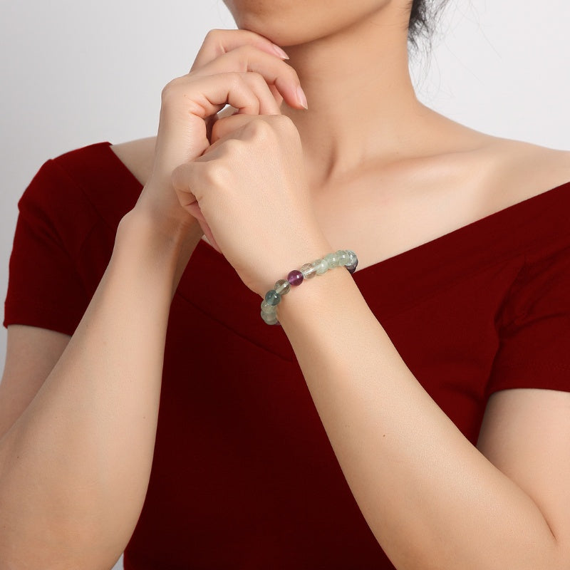 exclusive: rainbow fluorite healing bracelet