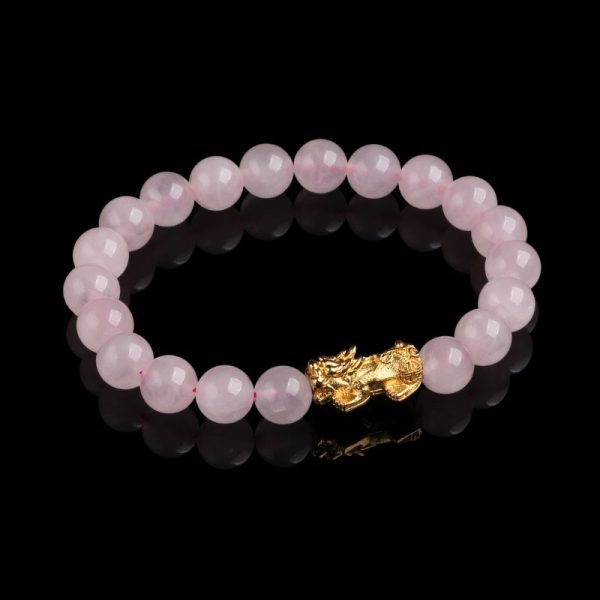 exclusive: rose quartz pixiu love & abundance bracelet