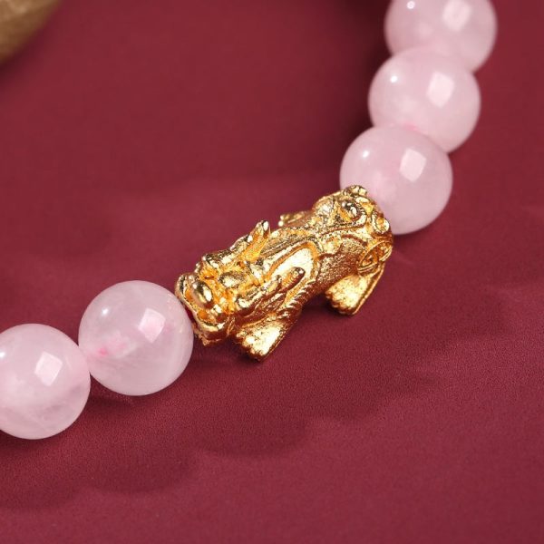 exclusive: rose quartz pixiu love & abundance bracelet