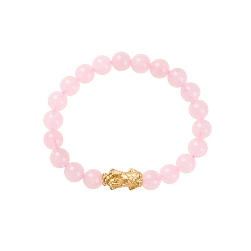 exclusive: rose quartz pixiu love & abundance bracelet